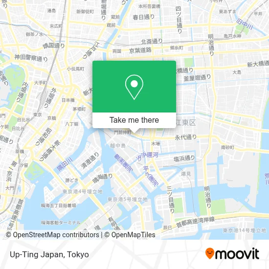 Up-Ting Japan map