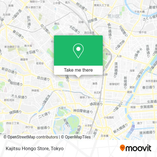 Kajitsu Hongo Store map