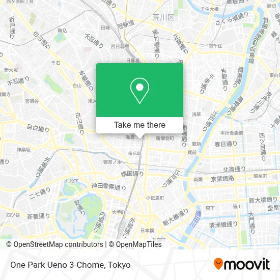One Park Ueno 3-Chome map