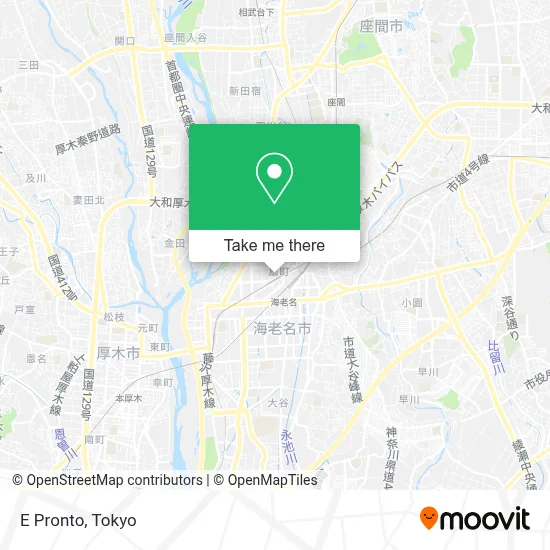 E Pronto map