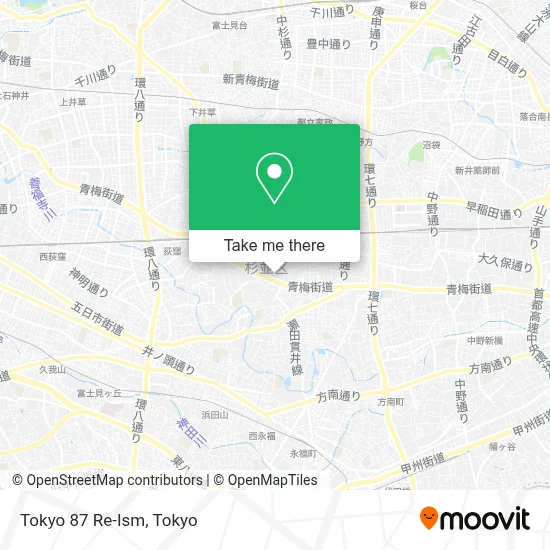 Tokyo 87 Re-Ism map