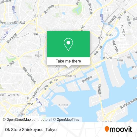 Ok Store Shinkoyasu map