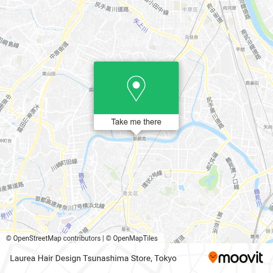 Laurea Hair Design Tsunashima Store map
