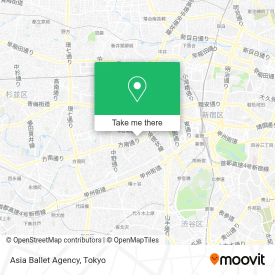 Asia Ballet Agency map