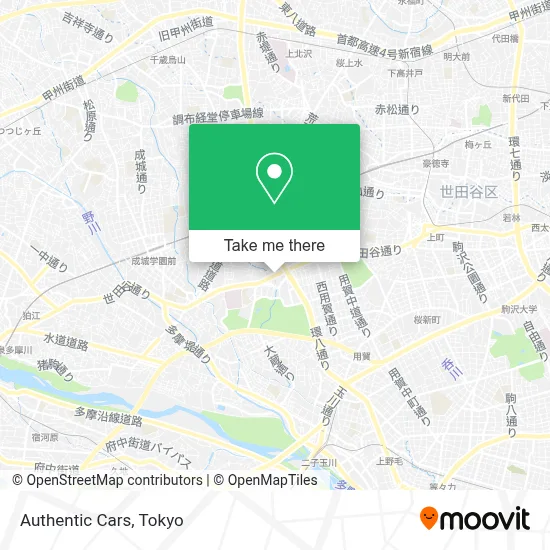 Authentic Cars map