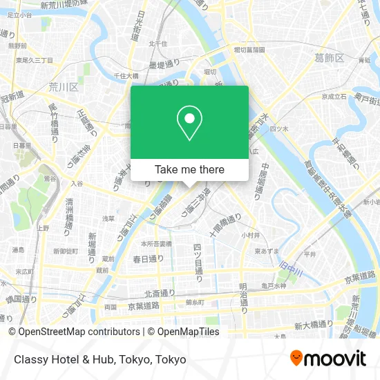 Classy Hotel & Hub, Tokyo map