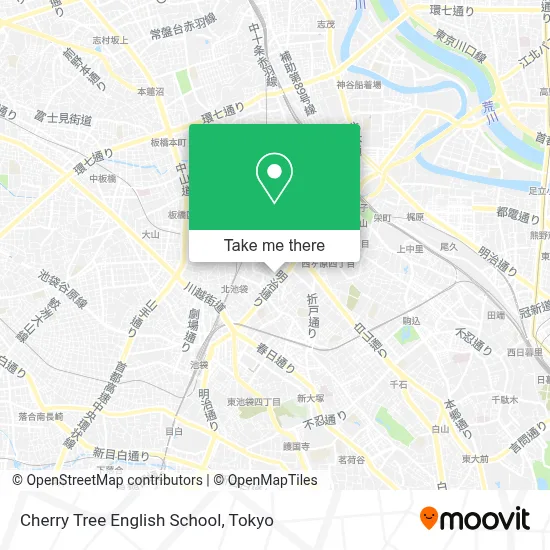 Cherry Tree English School map