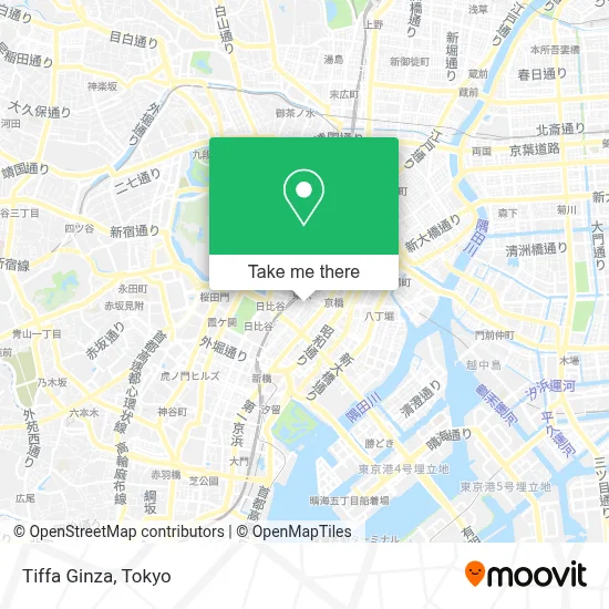 Tiffa Ginza map