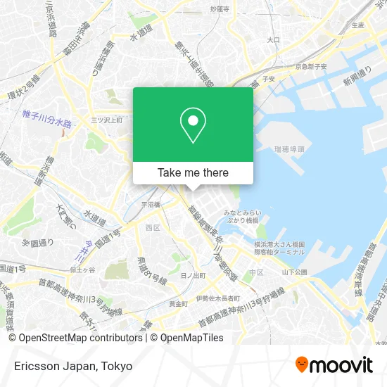 Ericsson Japan map
