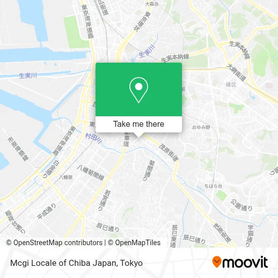 Mcgi Locale of Chiba Japan map
