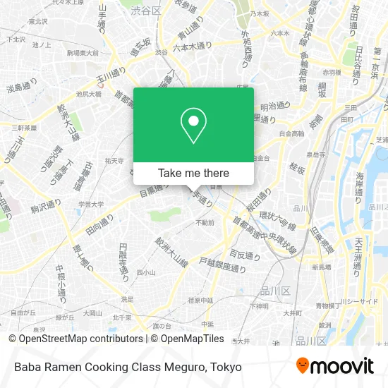 Baba Ramen Cooking Class Meguro map