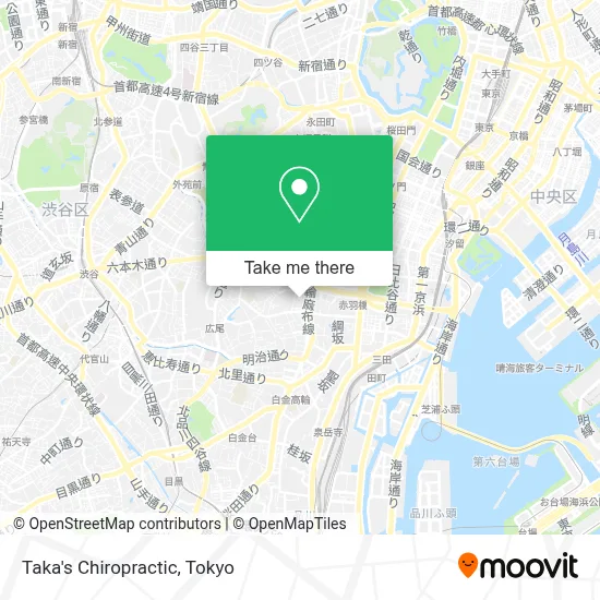 Taka's Chiropractic map