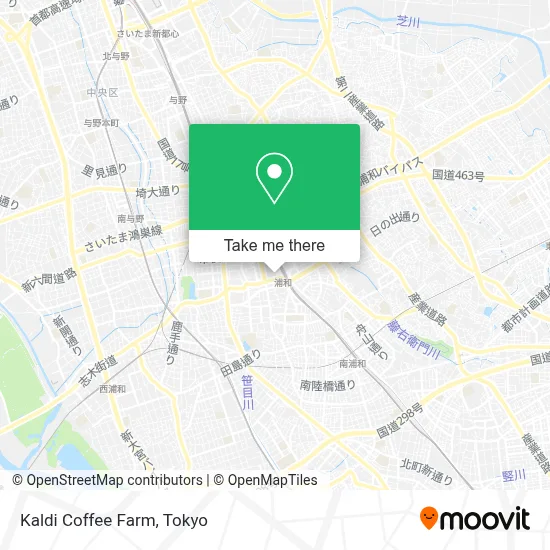 Kaldi Coffee Farm map