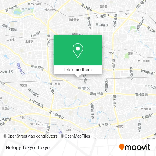 Netopy Tokyo map