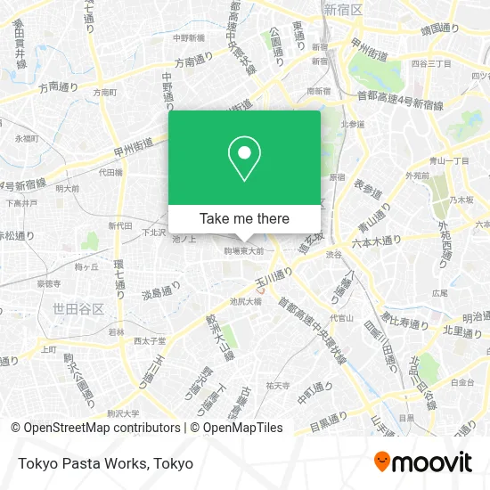 Tokyo Pasta Works map