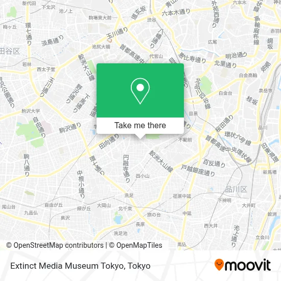 Extinct Media Museum Tokyo map