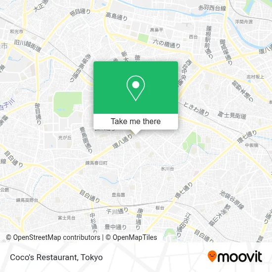 Coco's Restaurant map