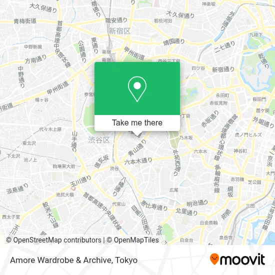 Amore Wardrobe & Archive map