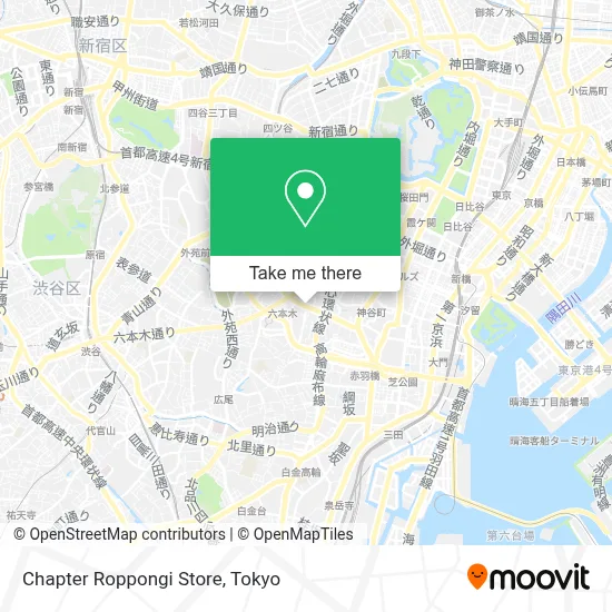 Chapter Roppongi Store map