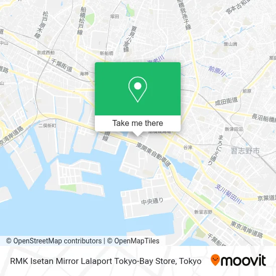RMK Isetan Mirror Lalaport Tokyo-Bay Store map
