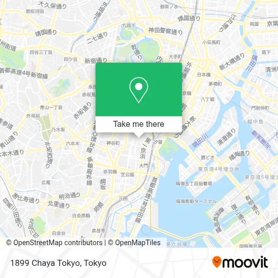 1899 Chaya Tokyo map