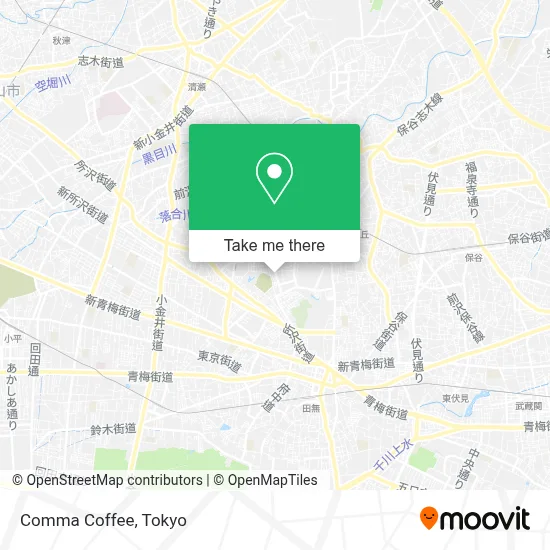Comma Coffee map