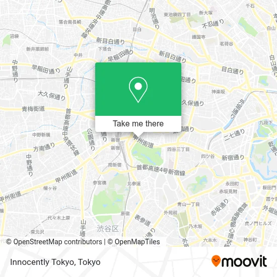 Innocently Tokyo map