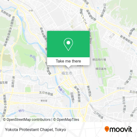 Yokota Protestant Chapel map