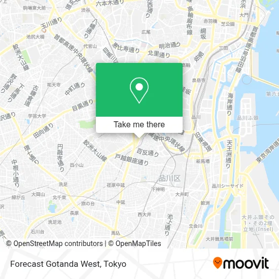 Forecast Gotanda West map