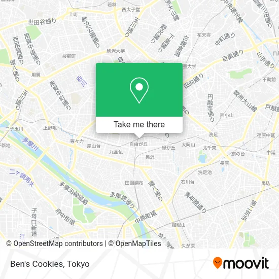 Ben's Cookies map