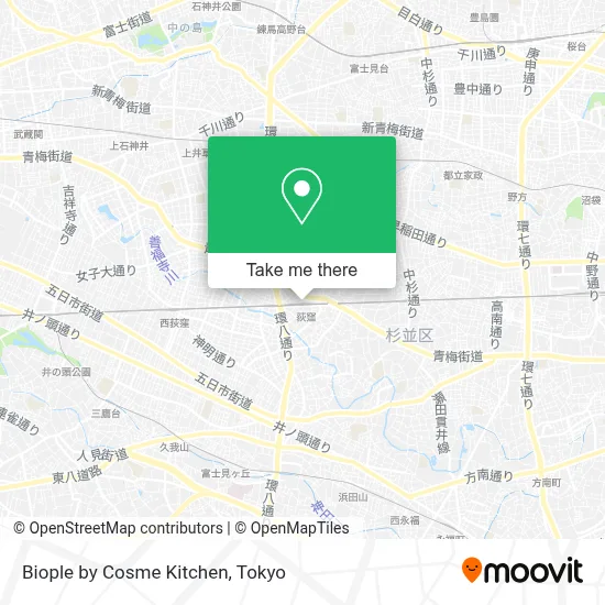 Biople by Cosme Kitchen map