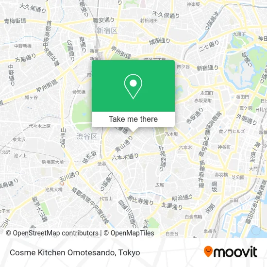 Cosme Kitchen Omotesando map