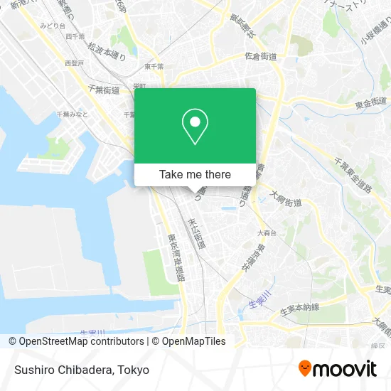 Sushiro Chibadera map