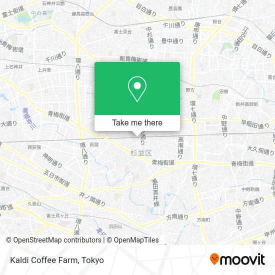 Kaldi Coffee Farm map