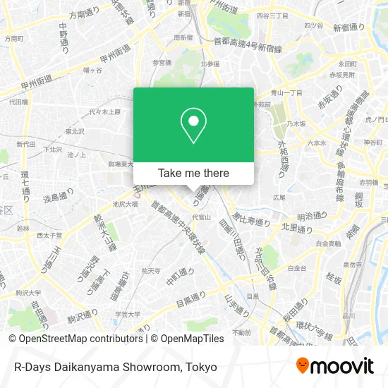 R-Days Daikanyama Showroom map
