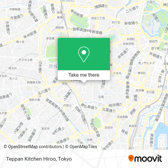 Teppan Kitchen Hiroo map