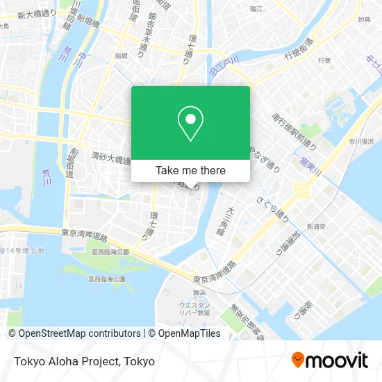 Tokyo Aloha Project map