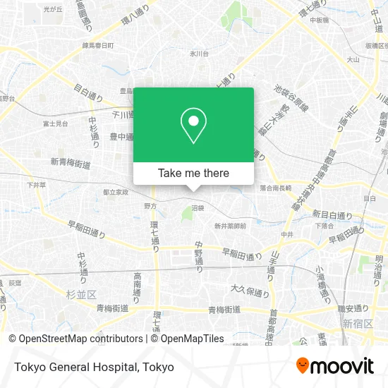 Tokyo General Hospital map