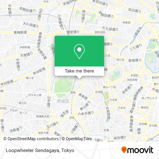 Loopwheeler Sendagaya map