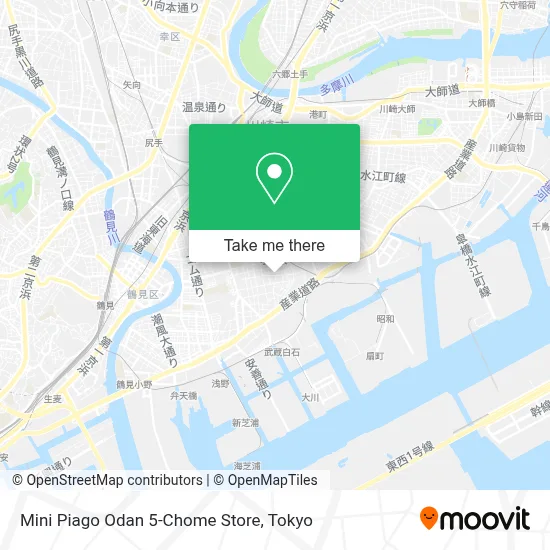 Mini Piago Odan 5-Chome Store map