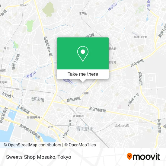 Sweets Shop Mosako map