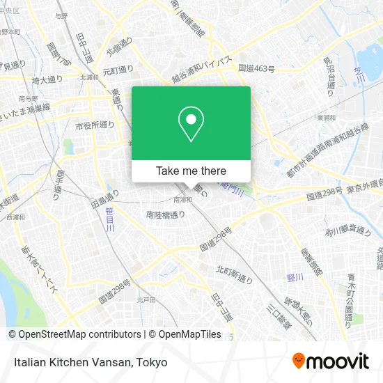 Italian Kitchen Vansan map