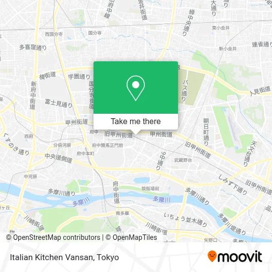 Italian Kitchen Vansan map