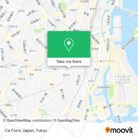 Ca Form Japan map