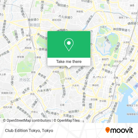 Club Edition Tokyo map