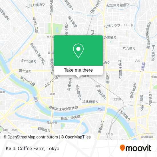 Kaldi Coffee Farm map
