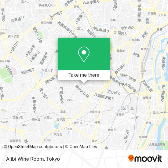 Alibi Wine Room map