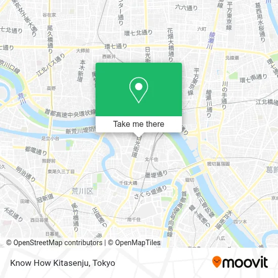 Know How Kitasenju map