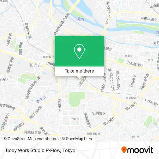 Body Work Studio P-Flow map