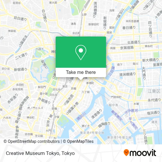 Creative Museum Tokyo map